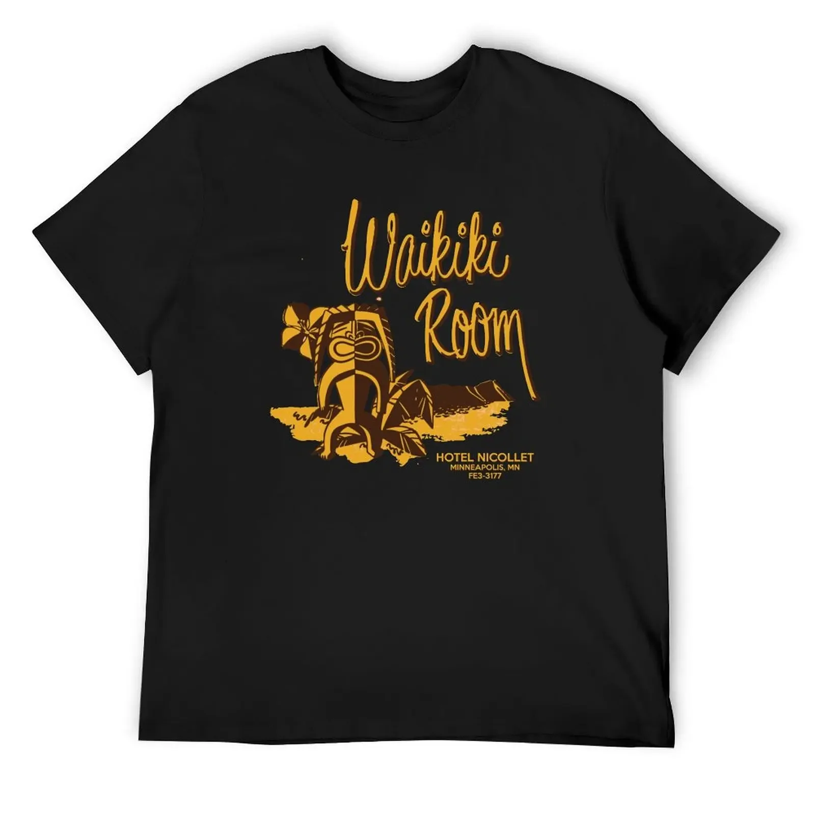 Waikiki Room Menu Reproduction T-Shirt man t shirt shirts graphic T-shirts for men cotton