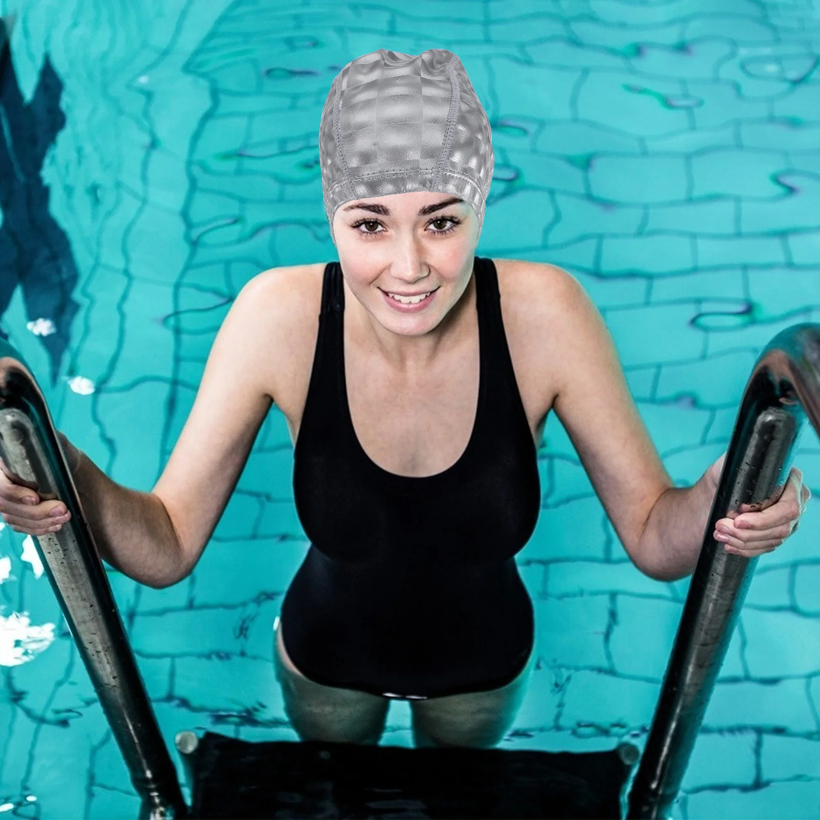

Lightweight Swimming Caps for Adults Waterproof PU Design Breathable Fit Ideal for Long Hair Reduced Head Fatigue Pool Use