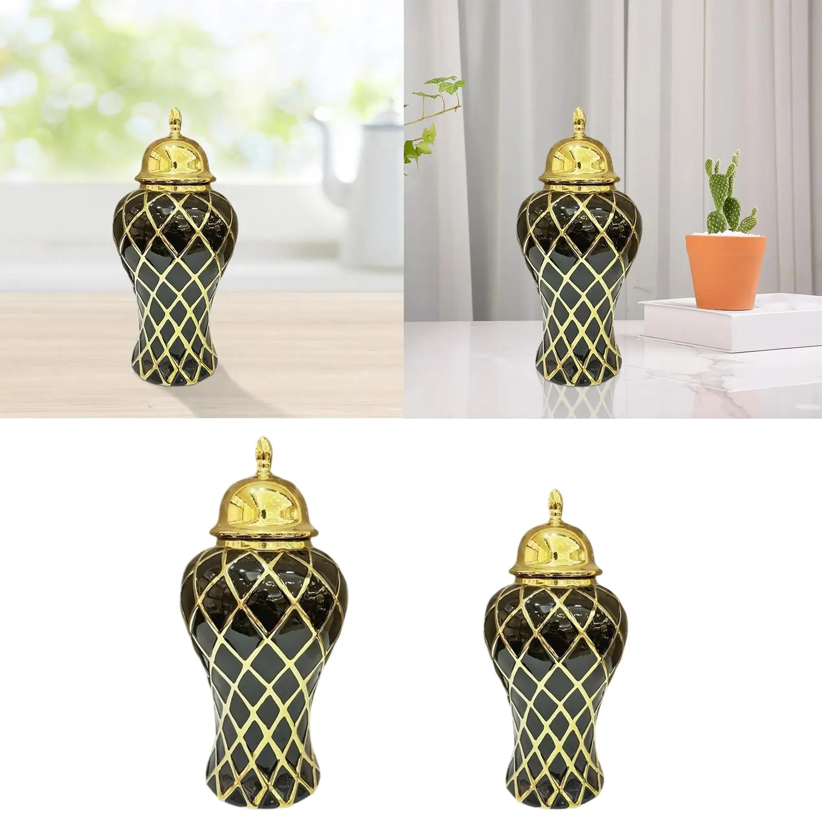 

Ceramic Ginger Jarwith Lid Storage Jar for Living Room Dining Room Party