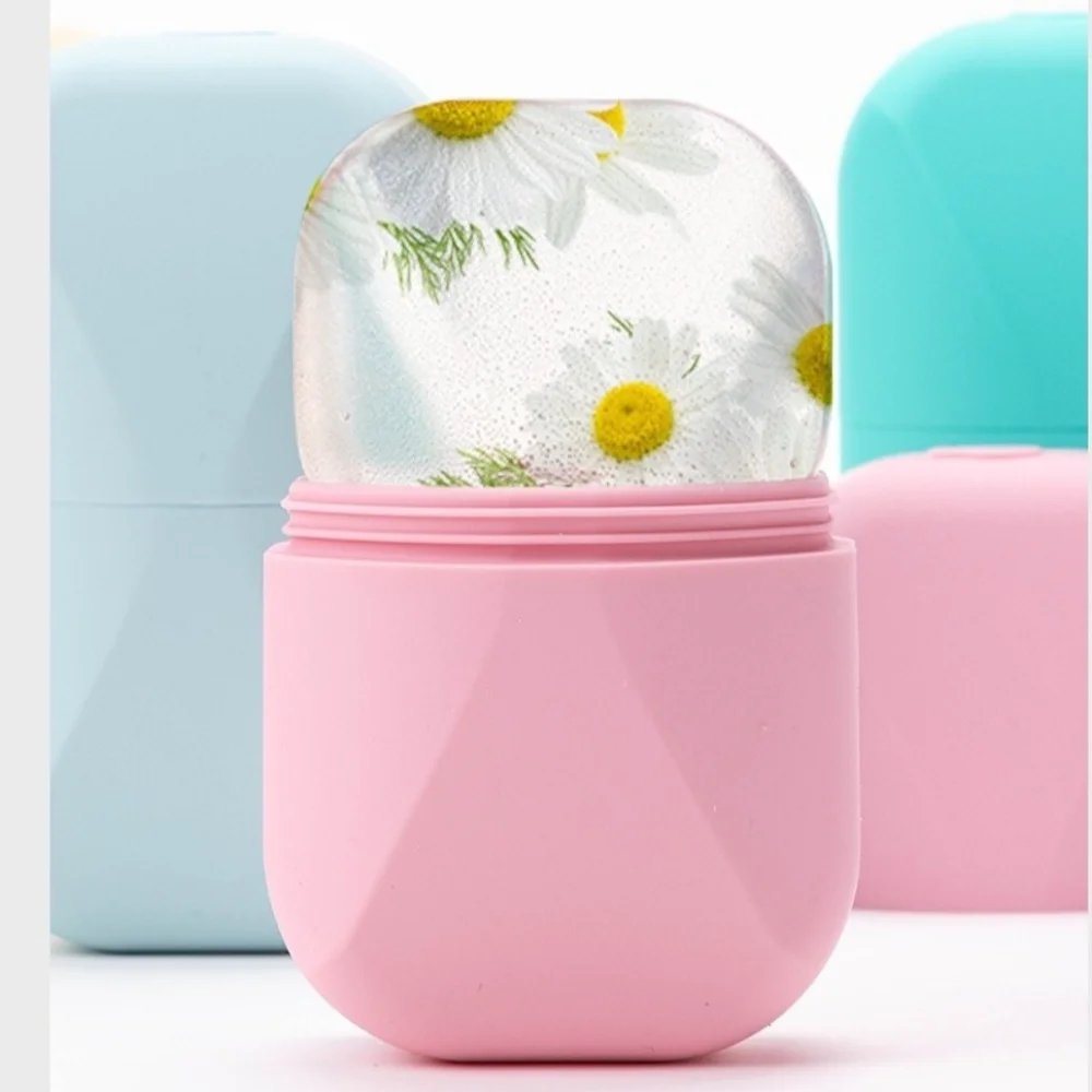 Rullo di ghiaccio in silicone per viso Massaggiatore facciale riutilizzabile Strumenti per la cura della pelle di bellezza Stampo per ghiaccio Vassoi per cubetti di ghiaccio Lifting del viso Occhi e collo