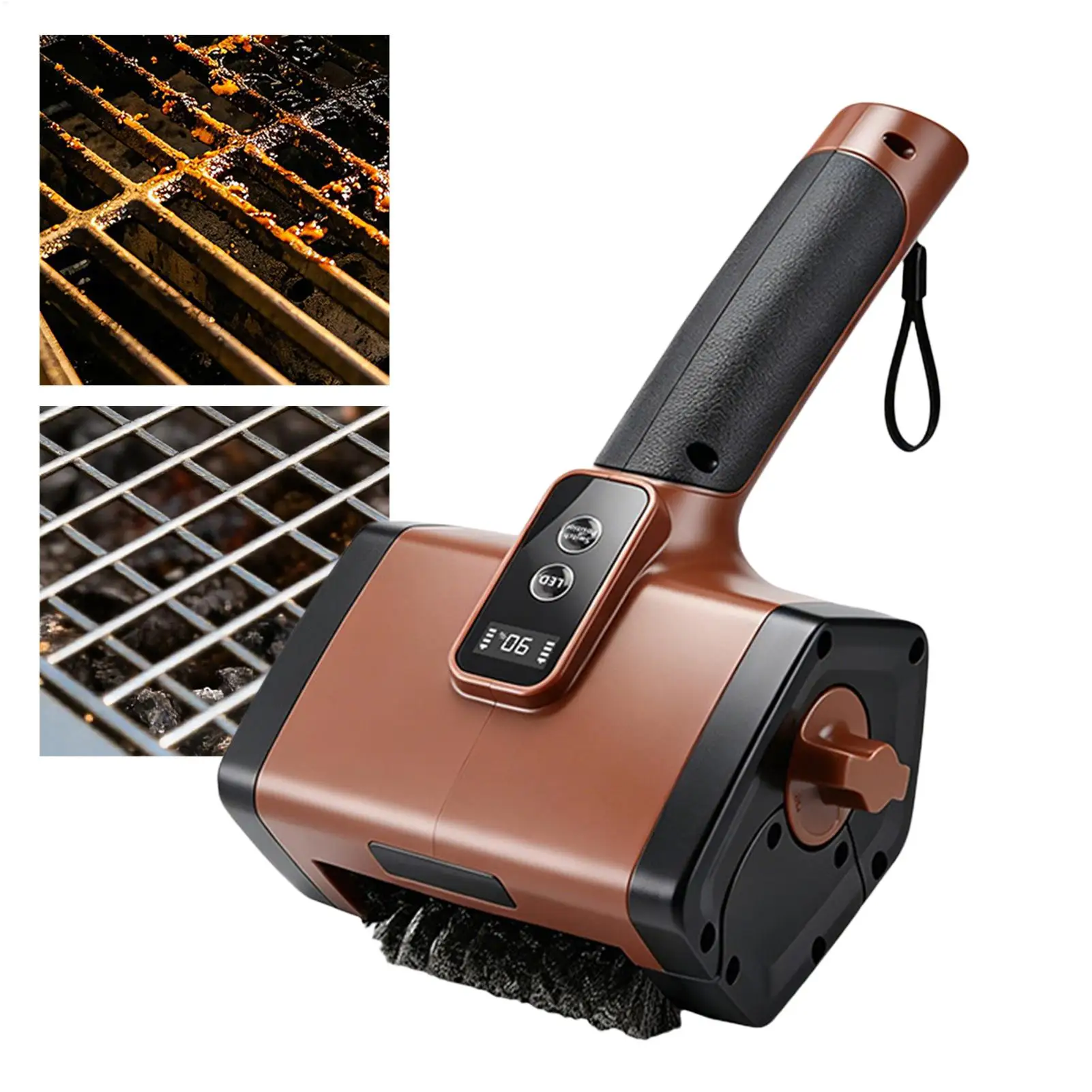 Automatic Grill Cleaner 3000mAh Rechargeable BBQ Cleaning Brush For Barbecue Grates Oven Kitchen Camping Restaurant Home Outdoor