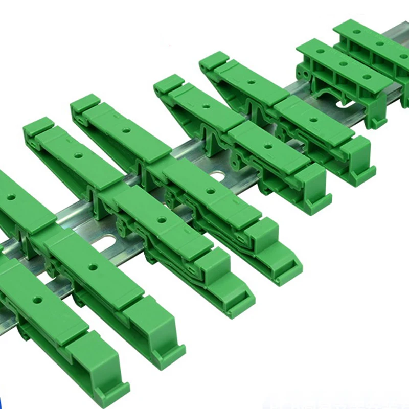 2pcs PCB 35mm DIN Rail Mounting Adapter Circuit Board Bracket Holder Carrier Clips Control Board Adapter