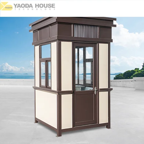 

2026 Foshan Security Portable Stainless Steel Coffee House Outdoor Concert Guard House Security Office Modular Booth Detachable