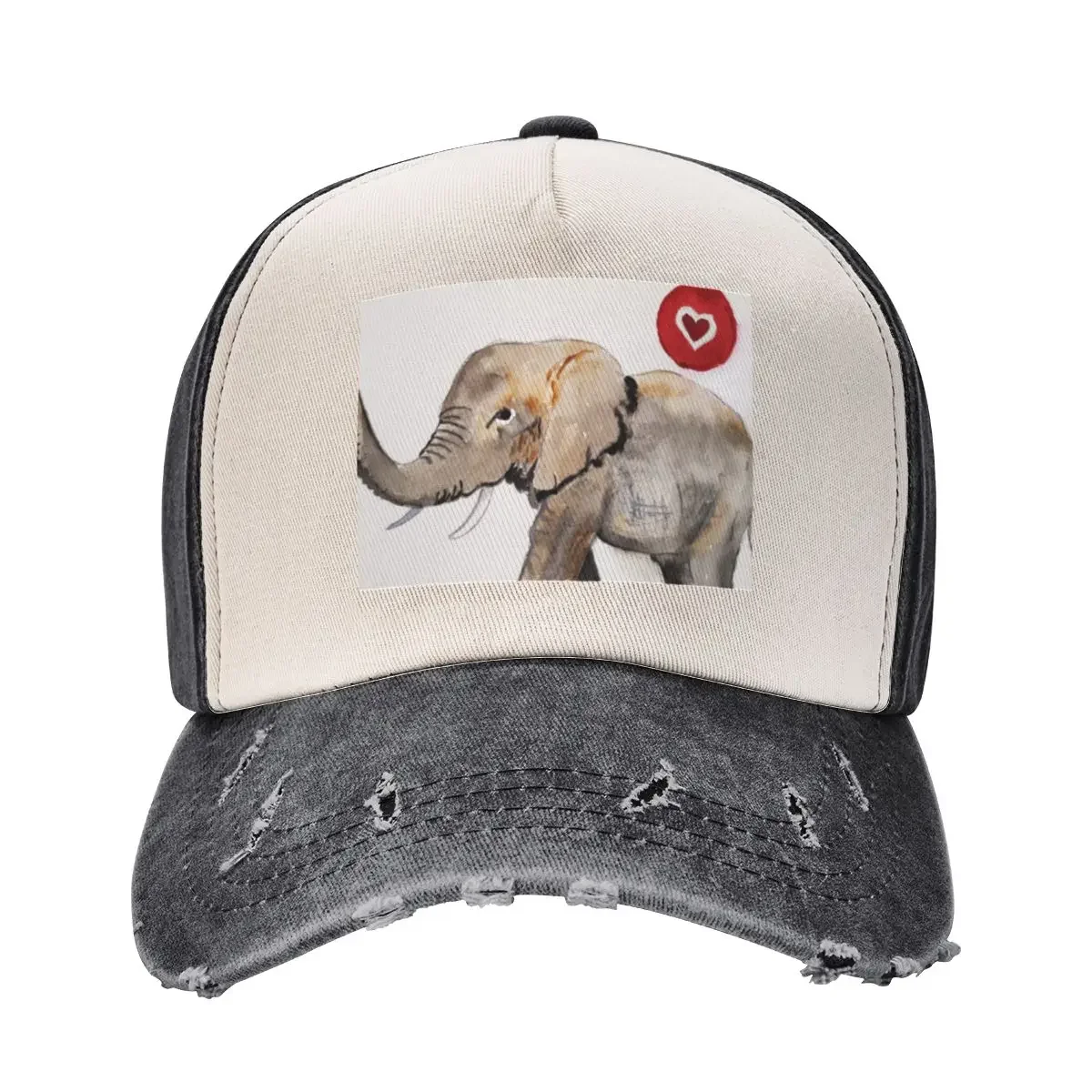 

Heart of an Elephant Baseball Cap Beach Streetwear Rugby Hats For Women Men's