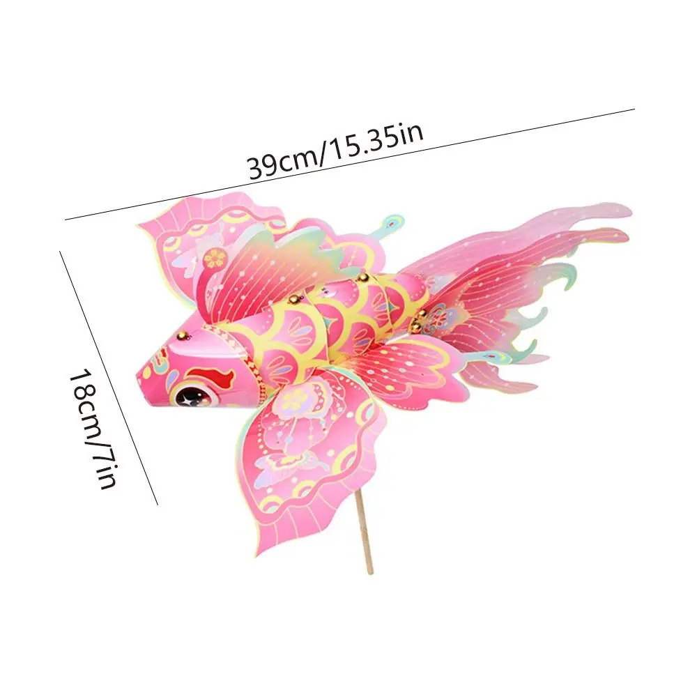 Waterproof Handheld Fish Lantern DIY Handmade Luminous Mid-Autumn Festival Lantern Good Luck Handheld DIY Lantern Materials