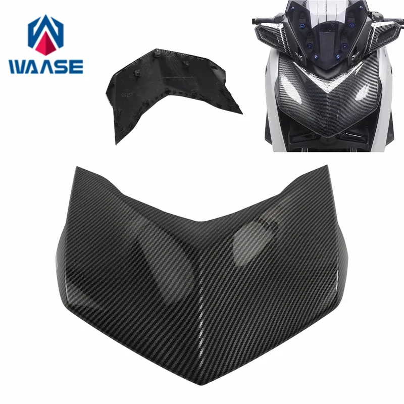 

waase For Yamaha X-MAX XMAX 300 2023 2024 2025 Front Headlight Upper Case Top Bodywork Fairing Cover Replacement parts