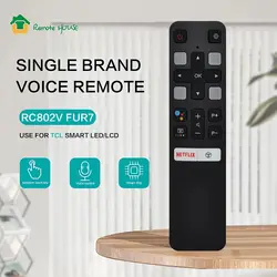 새로운 음성 리모컨, RC802V FUR7, TCL TV 40S334 50S434 55S434 75S434 40S330 70S430 32S334 55S435 50S435 에 적합