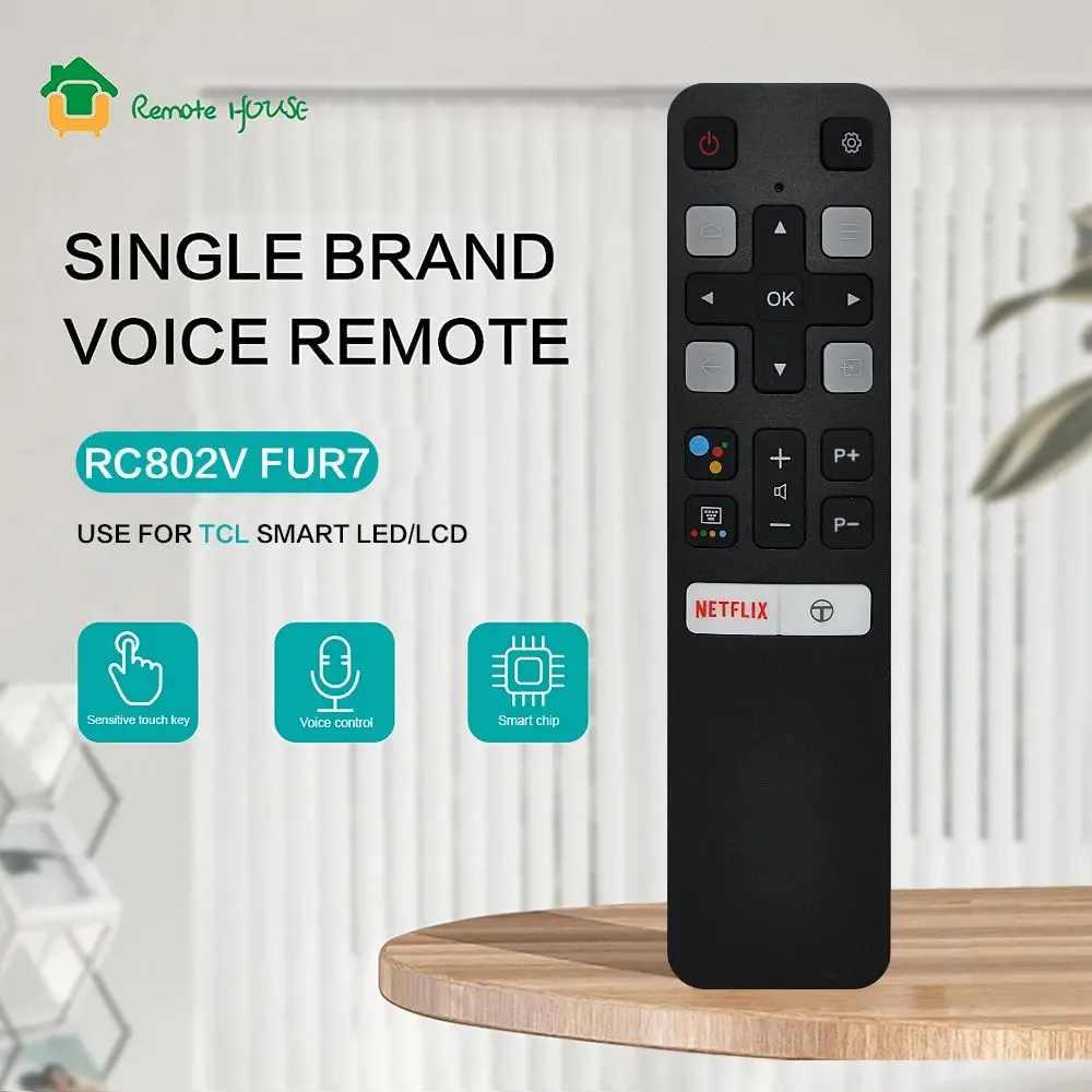 New Voice Remote Control RC802V FUR7 Suitable for TCL TV 40S334 50S434 55S434 75S434 40S330 70S430 32S334 55S435 50S435