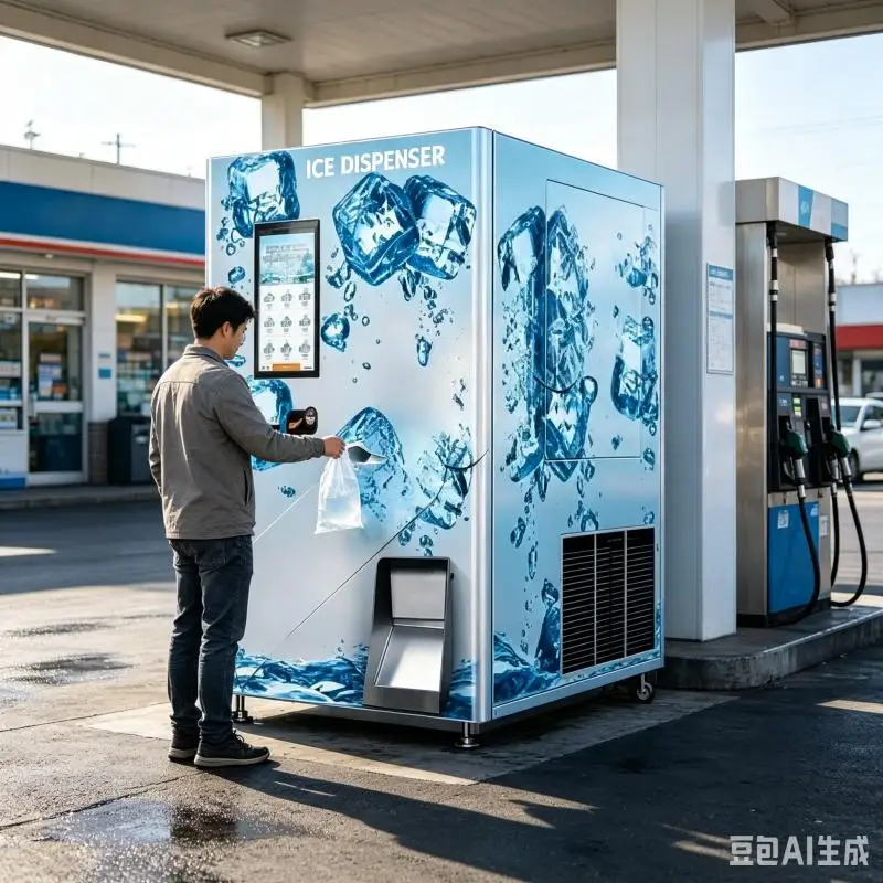 Customized Ice Cube Vending Equipment Commercial Automatic Ice Maker Energy Saving Cooling Technology