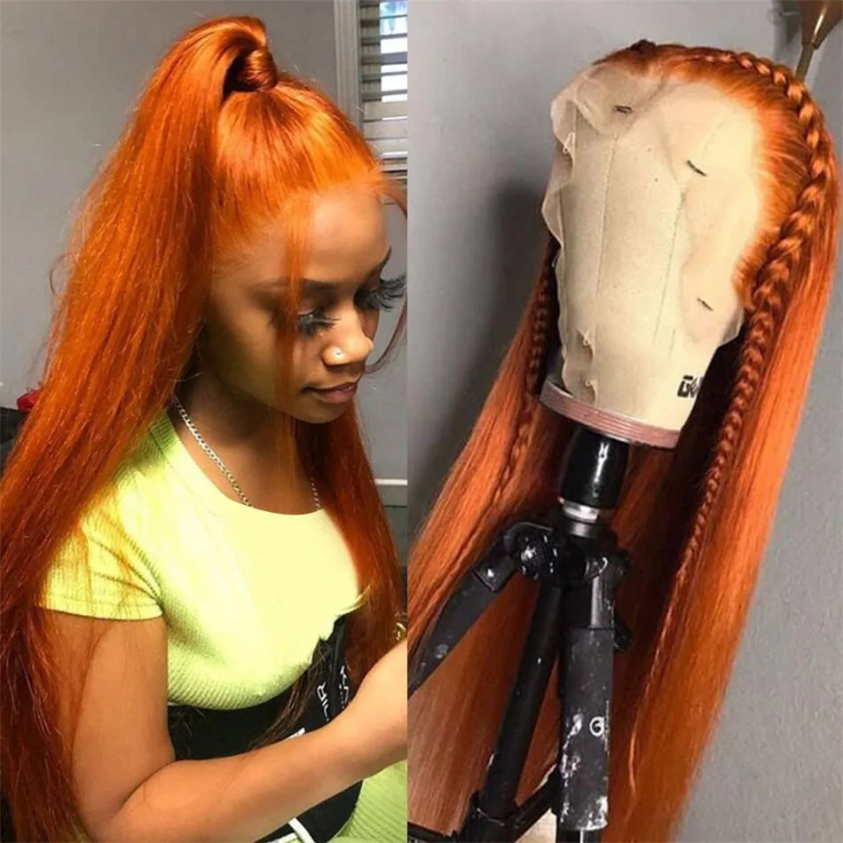ginger-orange-straight-13x4-lace-front-wig-pre-plucked-natural-hairline-heat-resistant-synthetic-wig-for-women-multiple-lengths