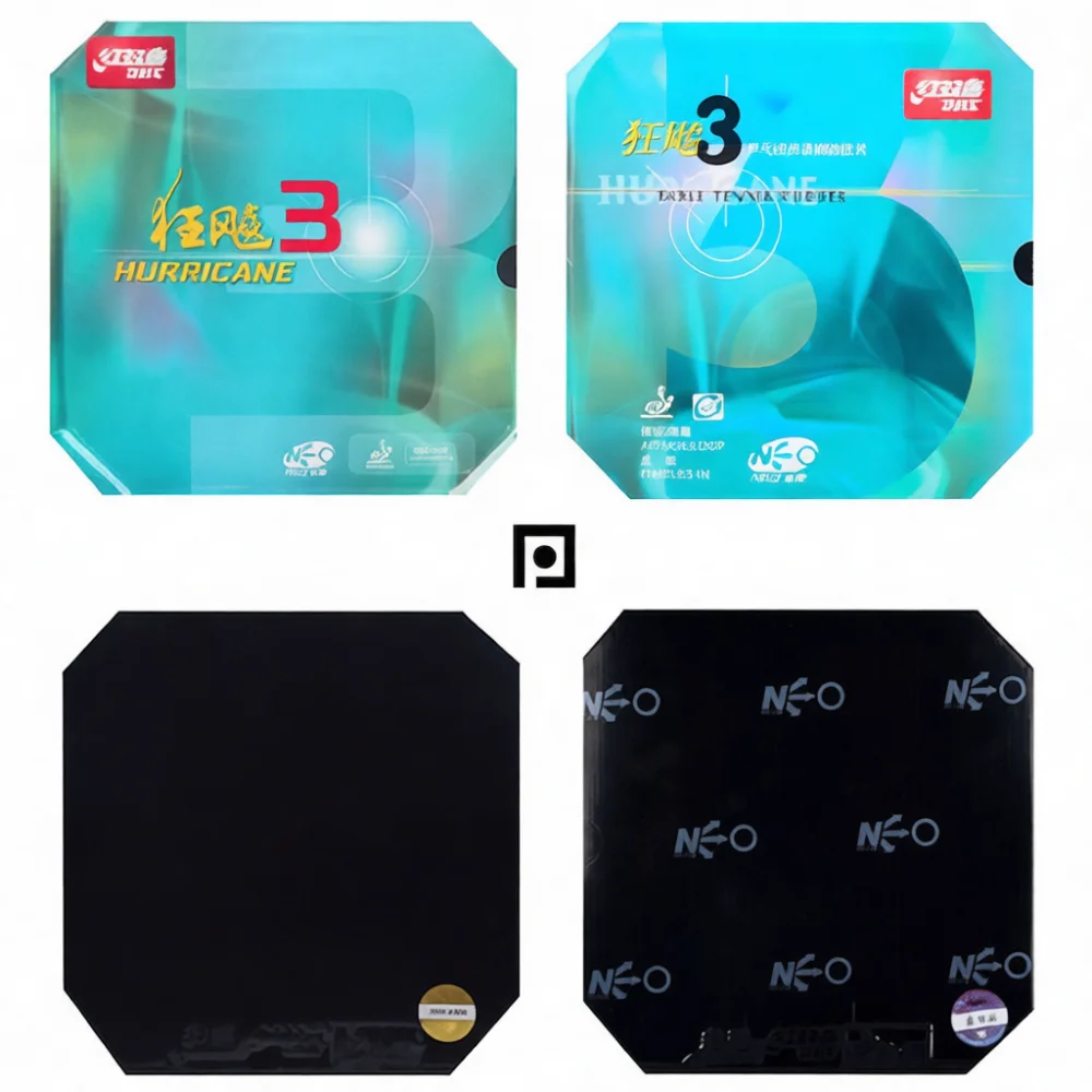 For DHS Neo Hurricane 3 Table Tennis Rubber Sticky Pimples In Inverted Ping Pong Paddle Sheet High Elastic Spin Control