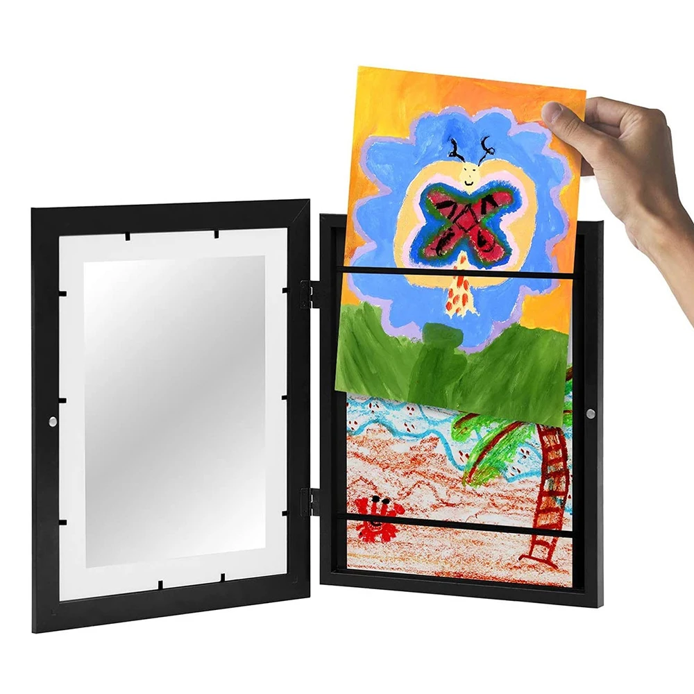 Imagem -02 - Magnetic Front Open Changeable Frame For Kids Molduras de Arte para Cartaz Foto Pinturas de Desenho Fotos Exibição Decoração de Casa Crianças a3