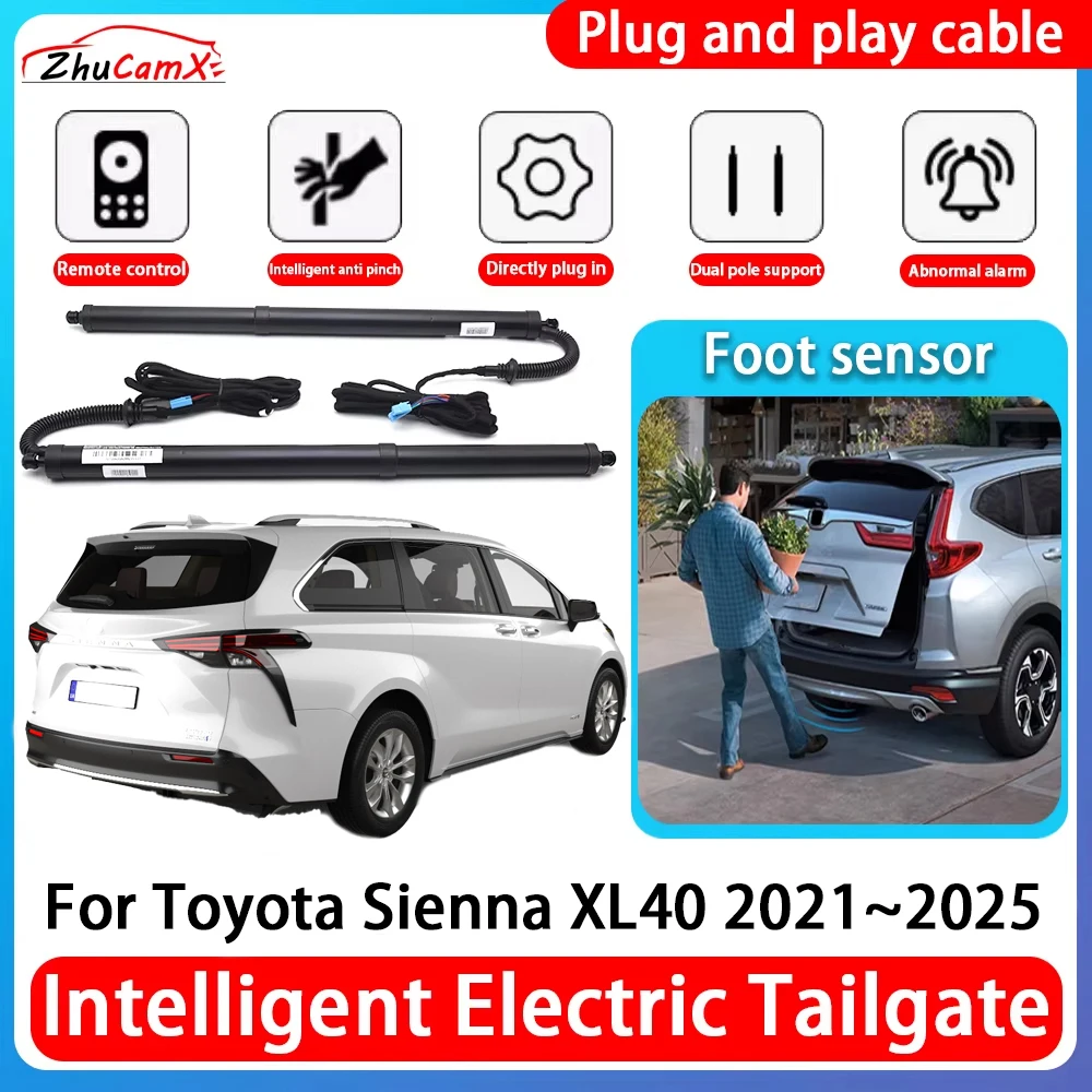 ZhuCamX Car Power Trunk Electric Suction Tailgate Intelligent Tail Gate Lift Strut For Toyota Sienna XL40 2021~2025