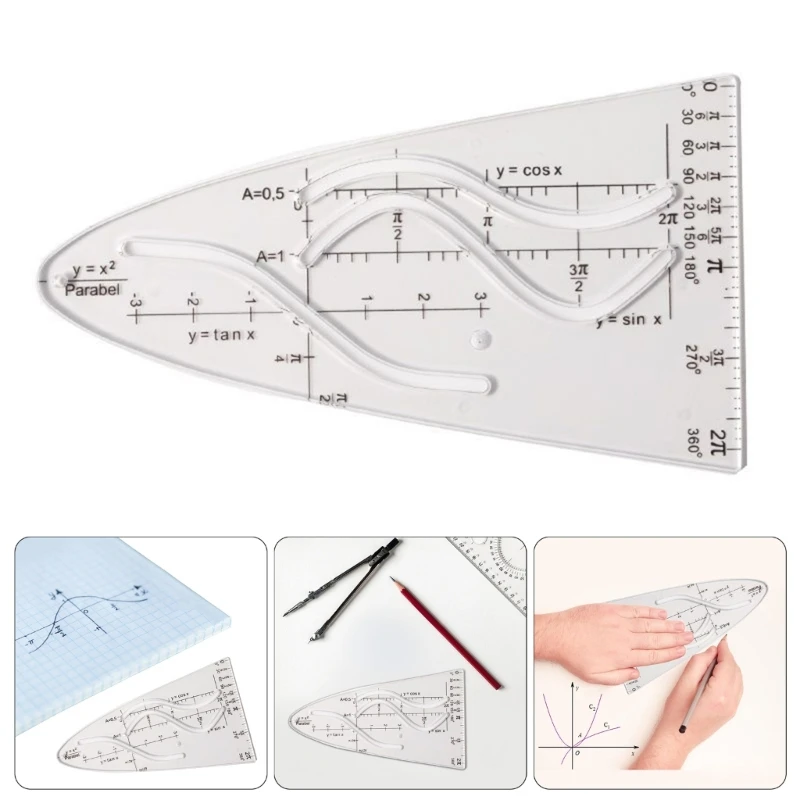 Parabolic Template Math Parabolic Stencil Cosine Ruler Parabola Ruler Student Office Designers Painting Parabola Stencil