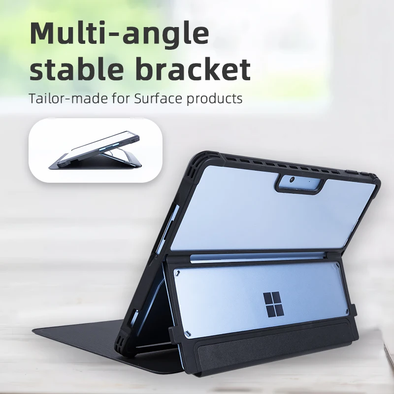 For Surface Pro 10 Protective Cover Pro 11 Acrylic Transparent Shell Microsoft Pro 9 Tablet Keyboard Leather Case Shockproof