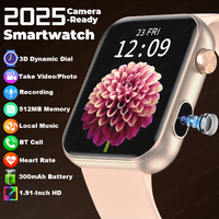 LIGE New 512MB Smart Watch Women Men Camera Take Photo Record Video Heart Rate Sport Fitness Waterproof BT Call For Android iOS
