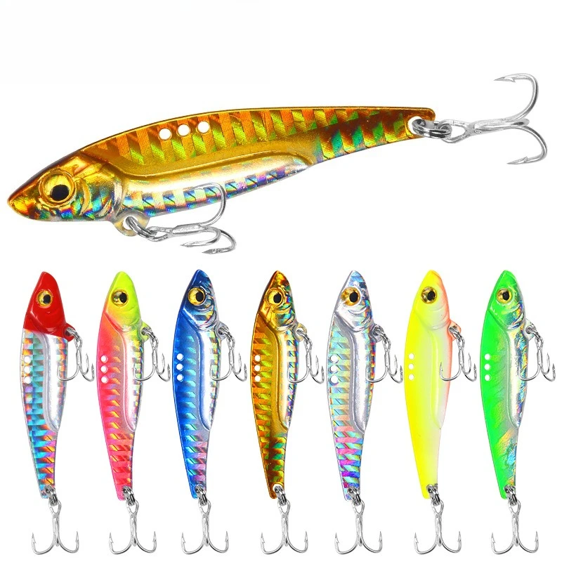 1 Stück Metall-Vibrationsköder, Weitwurf-Typ, 6cm 13g, Blutrillenhaken, Bass-Köder für Meer & Süßwasser, Künstlicher Köder, Angelzubehör