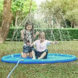 100/150/200cm Summer Pet Spray Pad Folding Inflatable Swimming Pool for Dogs Kids Outdoor Interactive Fountain Toys