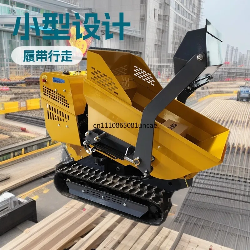 Small Crawler Dumper Hydraulic Tipping Mini Transport Vehicle for Farm Construction Project Use