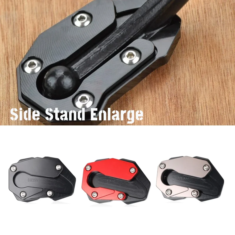 

Motorcycle Aluminium Parts Kickstand Enlarge Plate Foot Side Stand Enlarger Extension Support Pad For BENDA BD300 BD500 BOX400