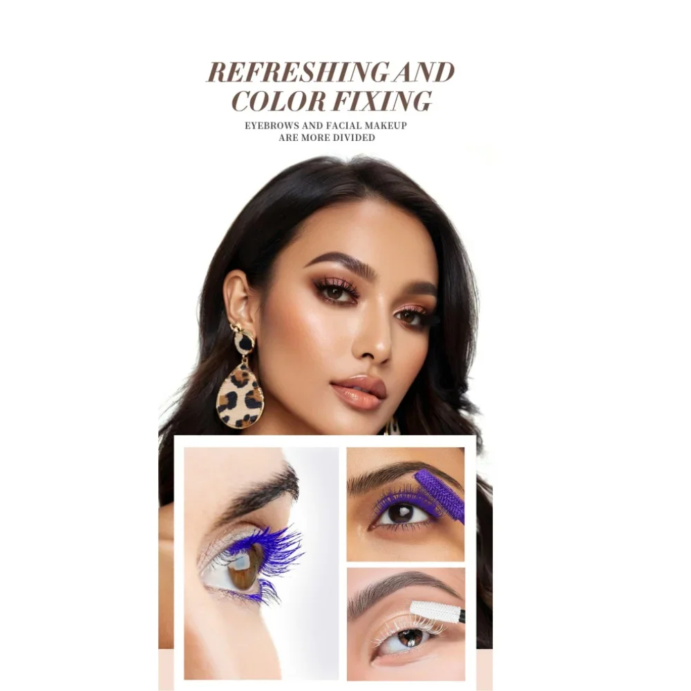SAM SUIKER 4-kleuren waterdicht volume dikke mascara blijvende verlenging niet-caking veelkleurige festival podium make-up mascara