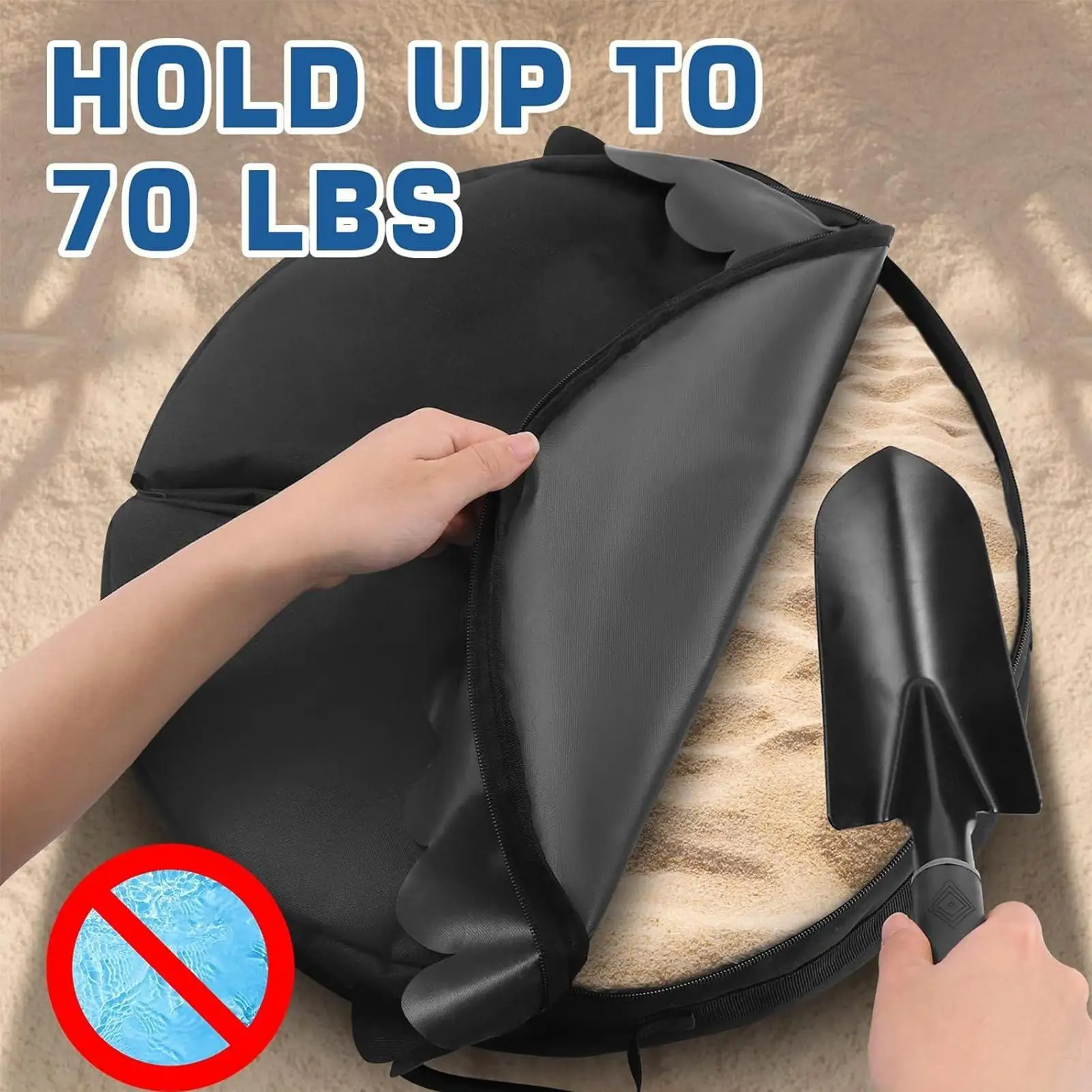 Heavy Duty Outdoor Umbrella Base Weight Sand Bag 90lbs Fillable Stabilizer for Cantilever Offset Patio Umbrellas Weights Sandbag