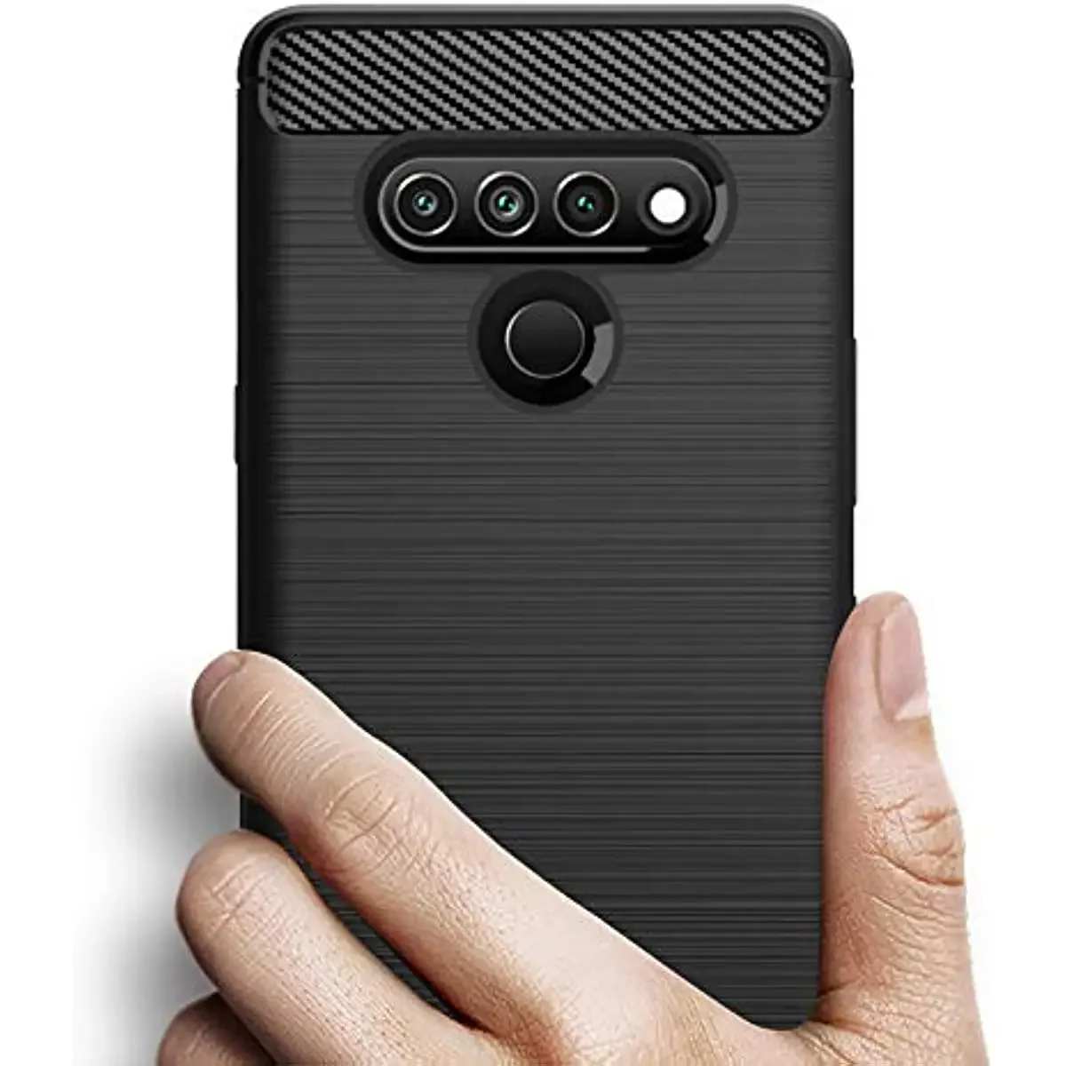 TPU Brushed Case for LG Stylo 6 / Stylo 7 5 4 / Q Stylus Soft Silicon with Texture Carbon Fiber Design Cover