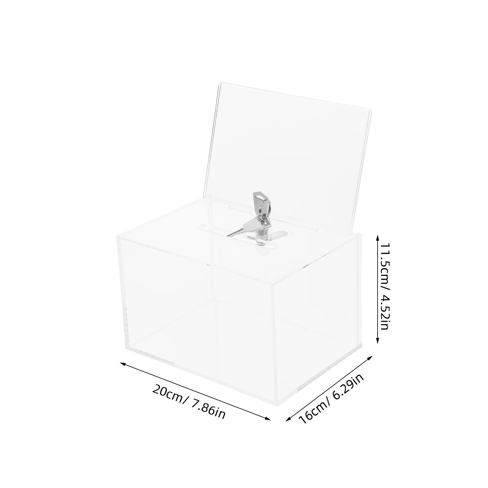 صندوق الاقتراع الأكريليكي صندوق اقتراحات شفاف قابل للقفل لانتخابات التصويت والمدارس الحكومية مجموعة ردود الفعل المجتمعية