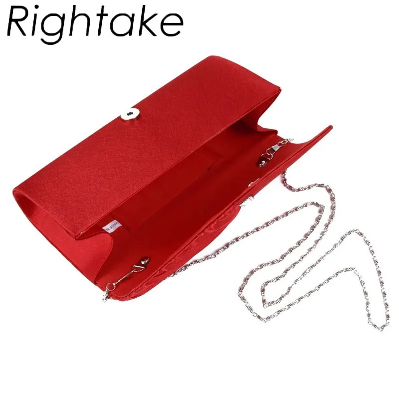 Rightake Wedding Party Clutches Woman Purple Purse Fashion Luxury Diagonal Rhinestone Prom Party Clutch Evening Bag Shoulder Bag