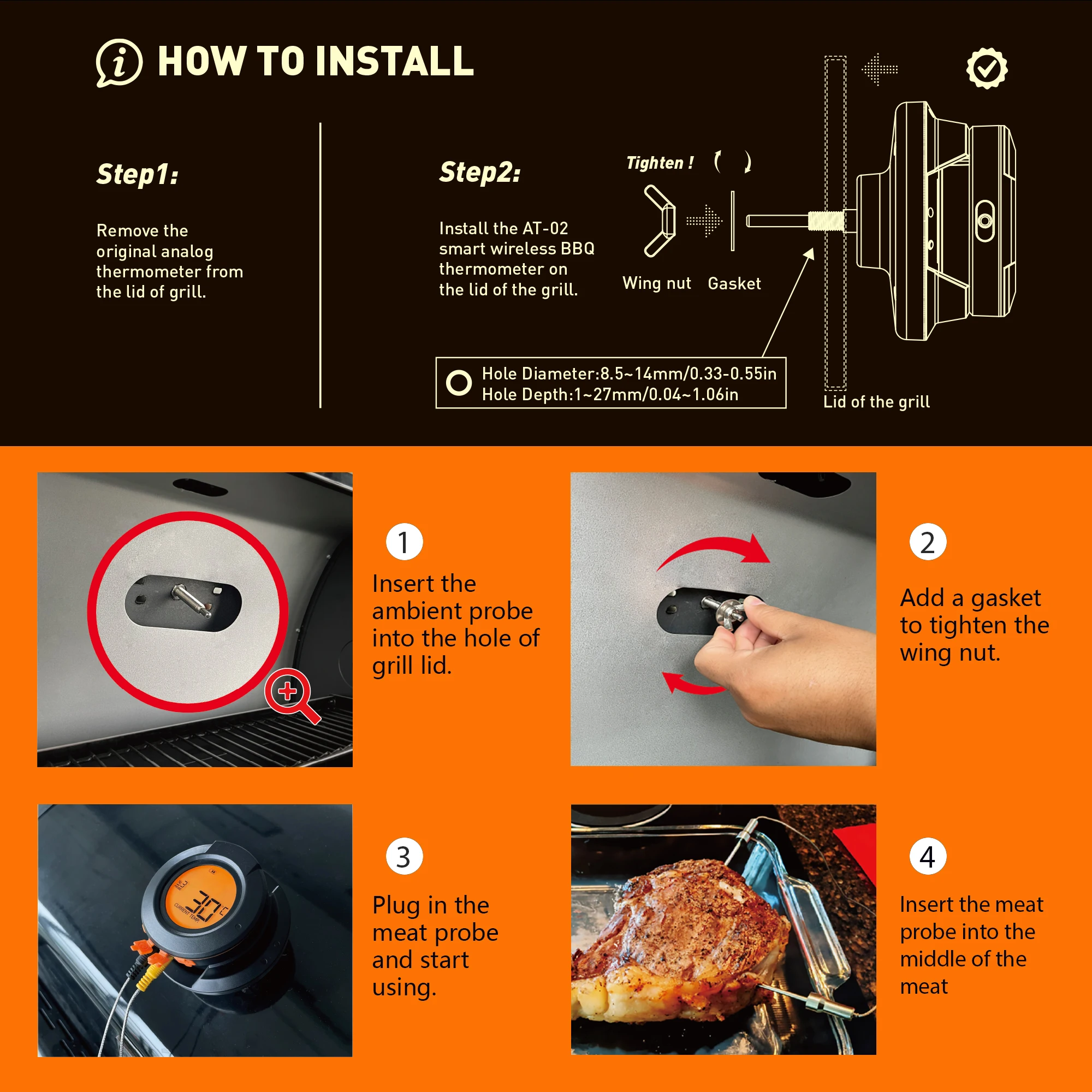 Thermometer probe