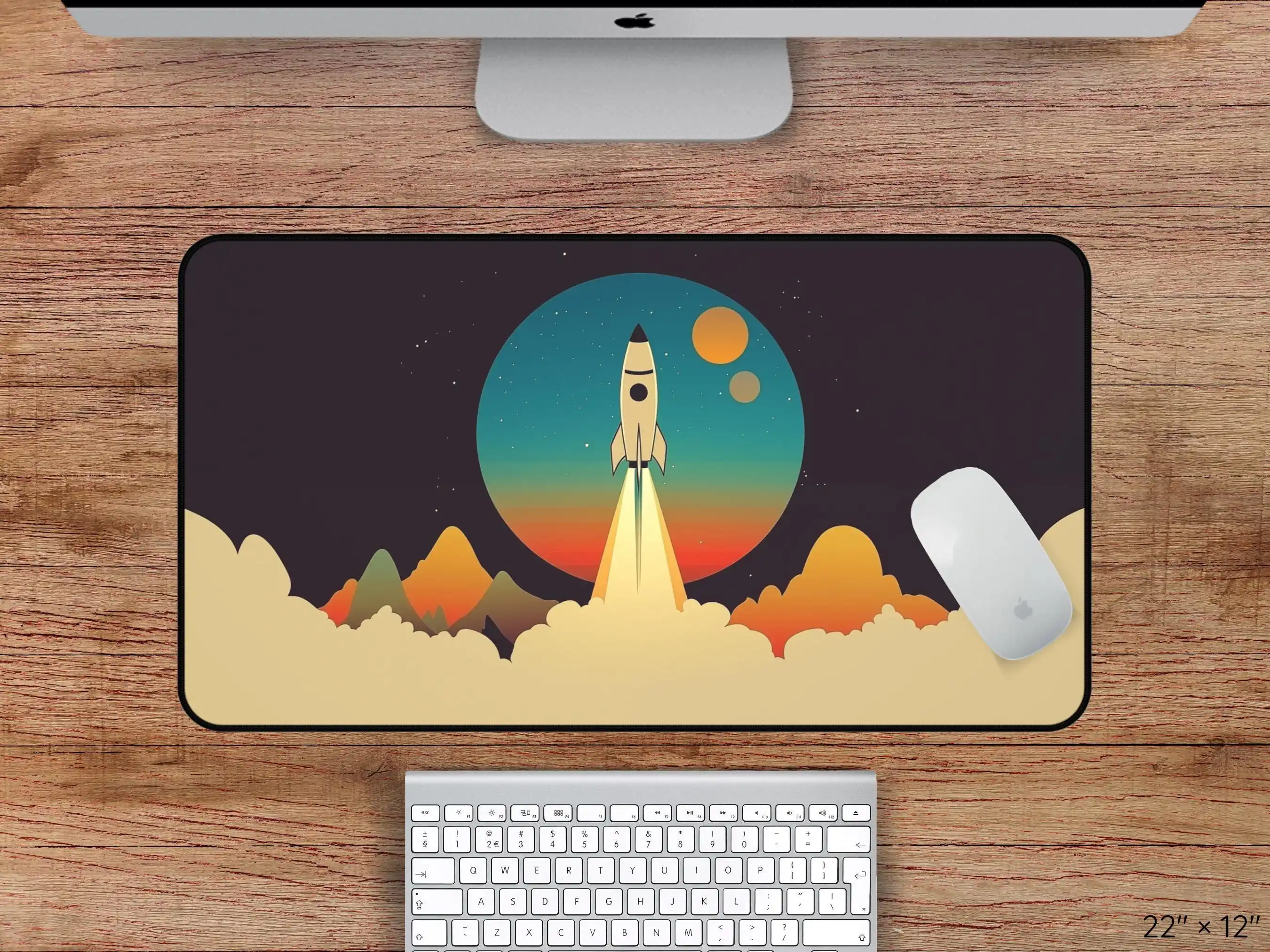 Rocket Space Deskmat,non-slip and Waterproof Gaming Mousepad,office and Gaming Desk Decoration Mat,the Perfect Gift for Friends.