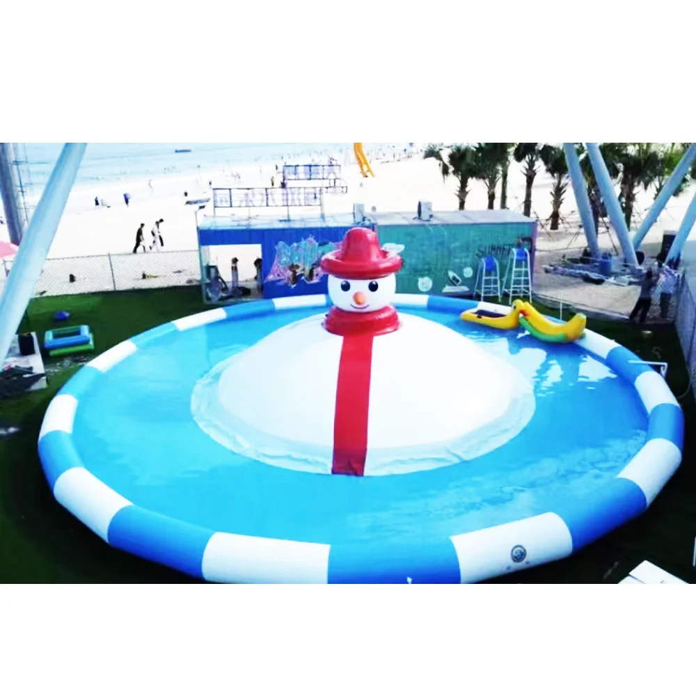 

Inflatable Snowman Inflatable water dome jumping pillow Kids bounce soft air mountain