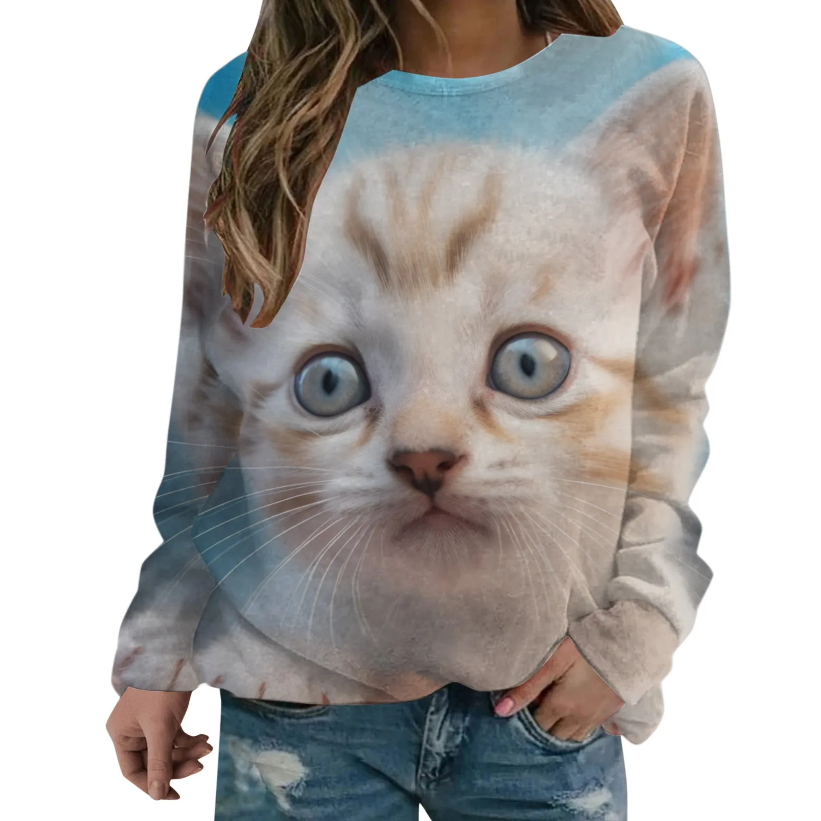 Autumn Kitten Hoodie Women 3d Printing Cute Cat Fashion Tops 2023 New Harajuku Animal Sweatshirt Long Sleeve Pullover Clothing