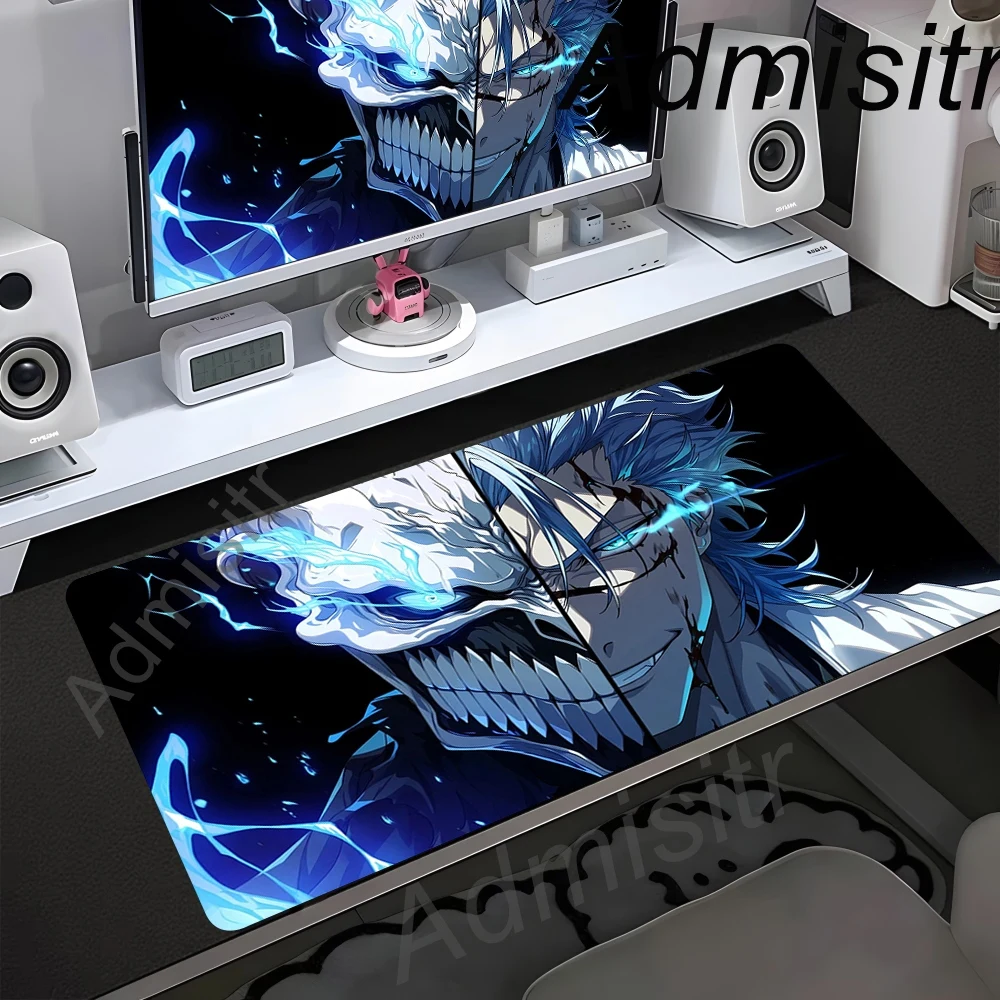 Large Mouse Pad Black White Anime BLEACH Mause Mats Gaming Accessories Office Gamer Keyboard Desk Mat Kurosaki Ichigo Mousepad
