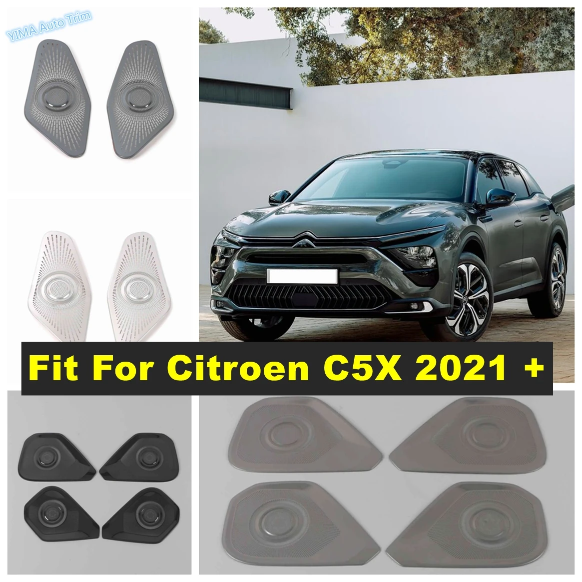 Window Pillar A Speake / Door Stereo Speaker Audio Loudspeaker Cover Trim For Citroen C5X 2021 - 2024 Auto Interior Accessorie