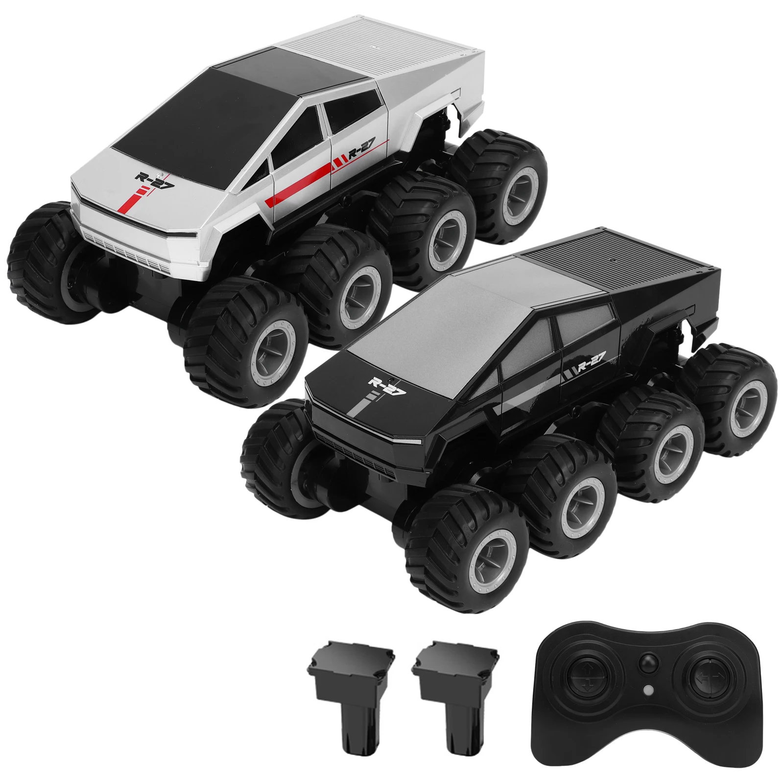Camion RC 2.4G, auto telecomandata per bambini, giocattolo per tutti i terreni con acqua e terra, 360 °   Veicolo fuoristrada rotante 8WD, giocattolo anfibio RC