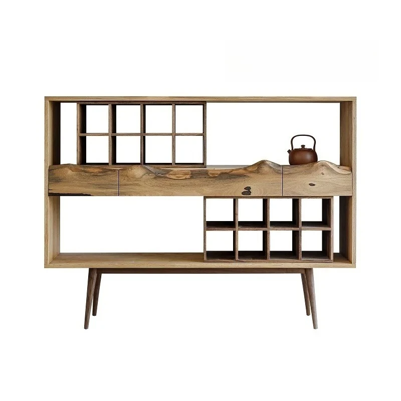 

Современный шикарный стиль, витрина, новый сервант из массива дерева в китайском стиле, антикварная полка в американском стиле ретро