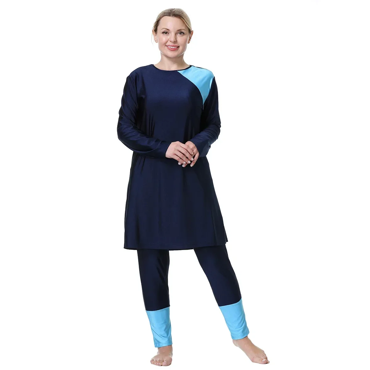 Plus Size XXXL-8XL Islamic Swimwear Muslim Burkini Woman 3pcs Hijab Full Covered Long Swimming Suits for Girls Bathing Borkini