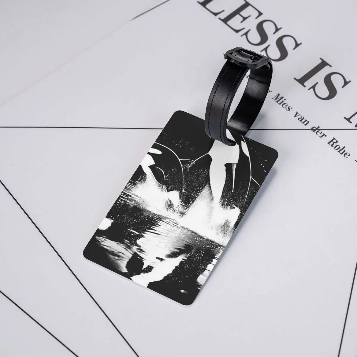 Orca المائية البحر المحيط القاتل الحوت علامات الأمتعة حقيبة الملحقات السفر الأمتعة الصعود علامة التسمية حامل معرف اسم العنوان #1