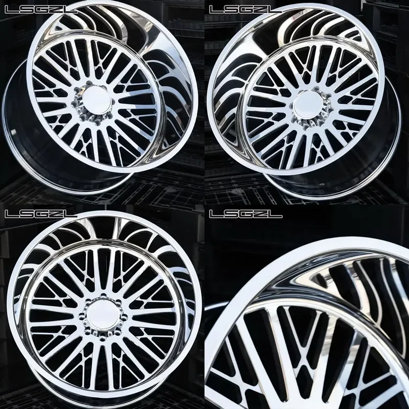 

i LSGZL Super Single Deep Dish Forged Truck Wheels 22x12 22x14 24x12 24x14 26x16 Polish Concave 8x200 8x180 8x6.5 6x5.5