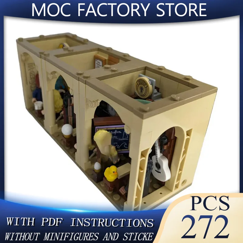 Office Dorm Modular Castle - House Kitchen Library Model Building Blocks MOC Room of Requirement Architecture Collection Toys