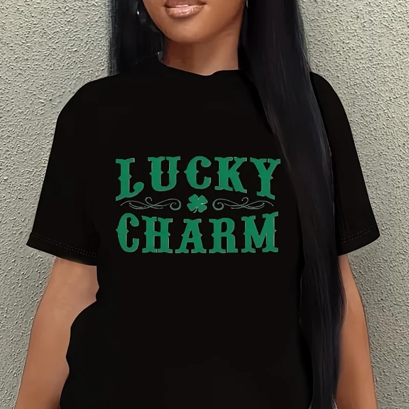 Lucky Charm Women's Plus Size T-Shirt 100% Cotton 220g