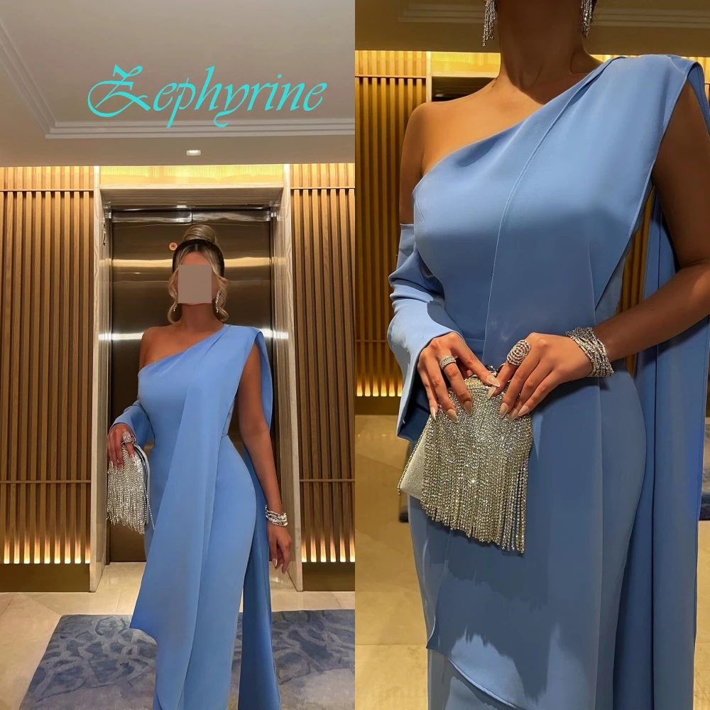 تخصيص مزاجه كتف واحد 3/4 الأكمام مساء اللباس مزاجه زيبر الظهر حزب فساتين رائعة حزب أثواب