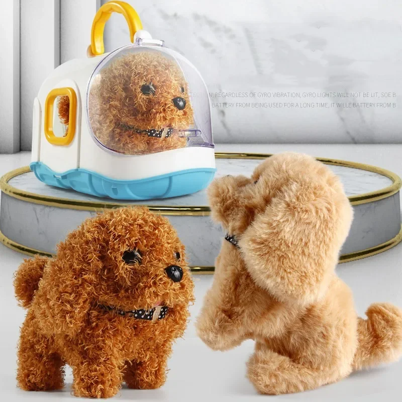 ของเล่นสุนัขตุ๊กตาไฟฟ้าอัจฉริยะ กระต่ายเท็ดดี้ เดินได้ ส่งเสียงเห่า โบกหัว กระดิกหาง ร้องเพลง ของเล่นจำลอง ตุ๊กตาขนนุ่ม ของขวัญวันเกิดสุดน่าสนใจสำหรับเด็ก