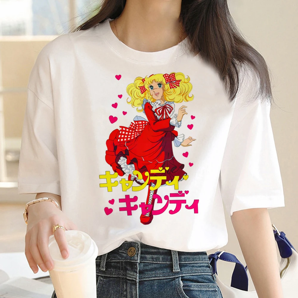 Candy Candy Anime Tee women funny streetwear designer Tee girl y2k graphic clothes