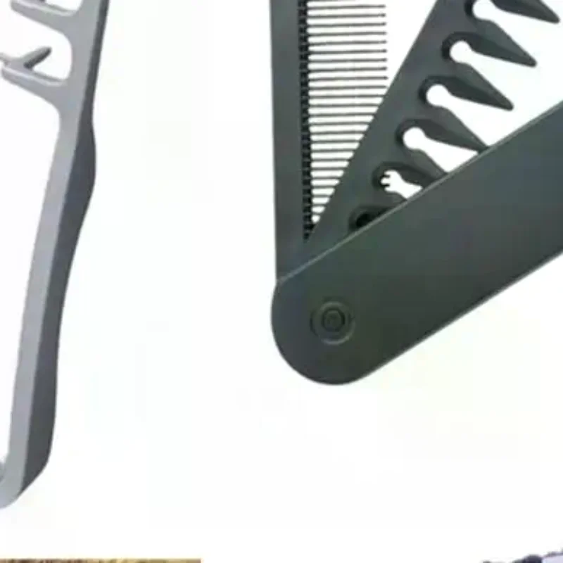 مشط تصفيف الشعر ذو الأسنان الواسعة + مشط قابل للطي أدوات تجعيد الشعر نسيج رقيق مثالي لجميع أنواع الشعر أدوات تصفيف الشعر