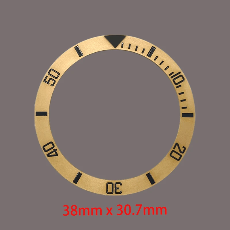 38mm Matte Beveled Ceramic Bezel Insert Ring Fits For SKX007 SKX009 SRPD SUB Case NH35 NH36 Watch Case Bezel Ring Repair Parts