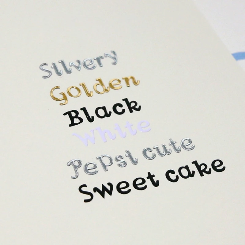 

Glitter English Letter Stickers Self-Adhesive Metal Stickers 26 Bronzing Letters Stickers DIY Decoration A-Z Stickers