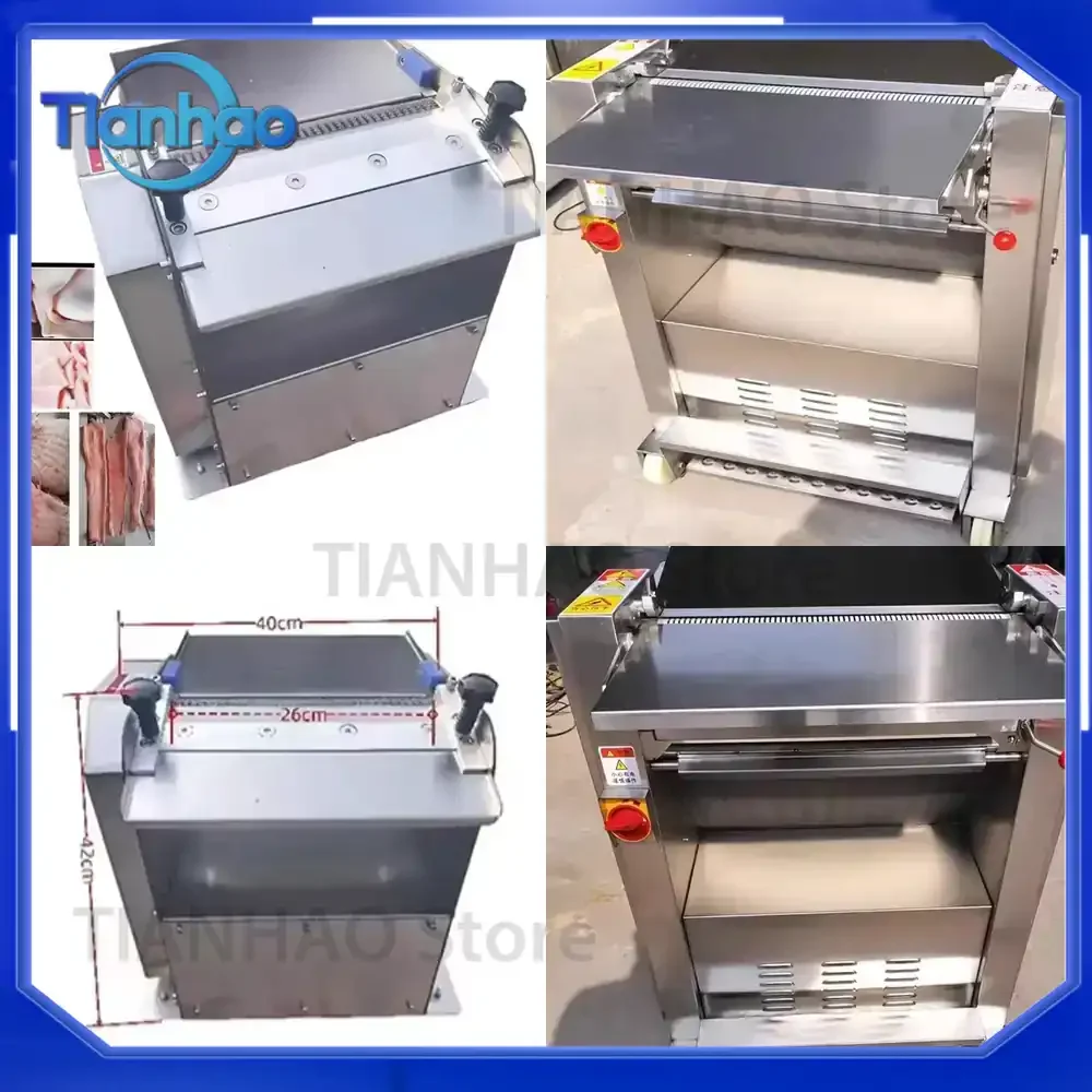 Thickness Adjustable Beef Skin Removing Machine for Meat Peeler Pork Skin Peeling Machinery High Quality