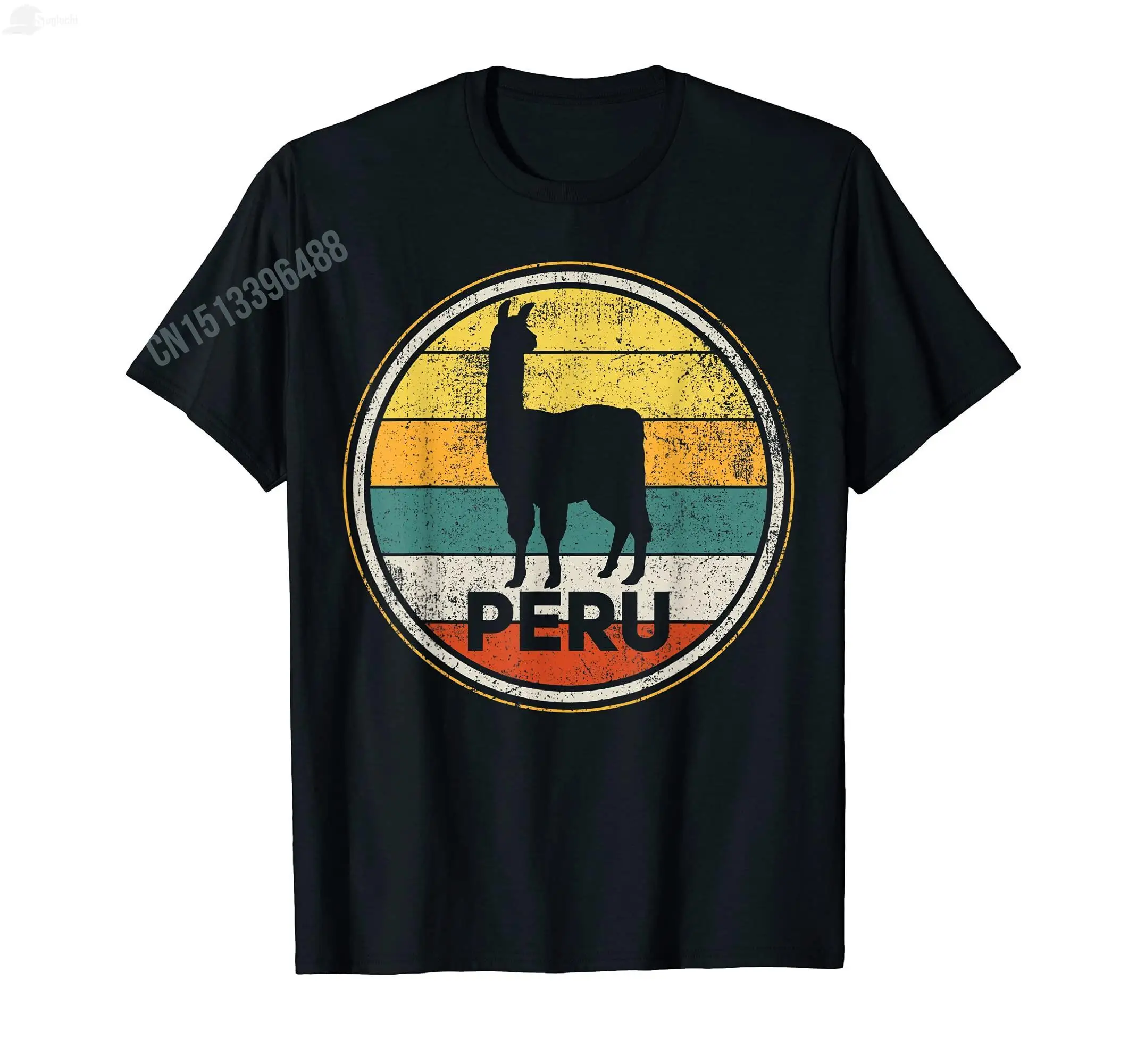 2022 Summer Cactus With Llama From Peru Cartoon T-Shirt For Men Women Unisex T Shirt Tops Cotton Tees